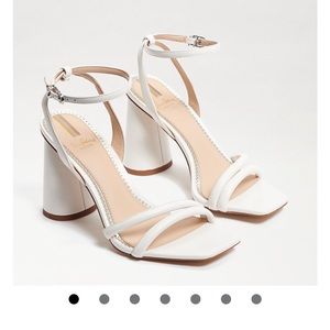 COPY - Same Edelman Kia Block Heel Sandal- White Leather